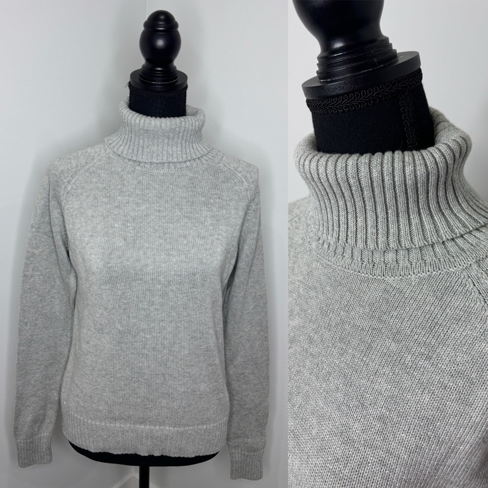 Jeanne Pierre Gray 100% Cotton Turtleneck Women’s Sweater (S)